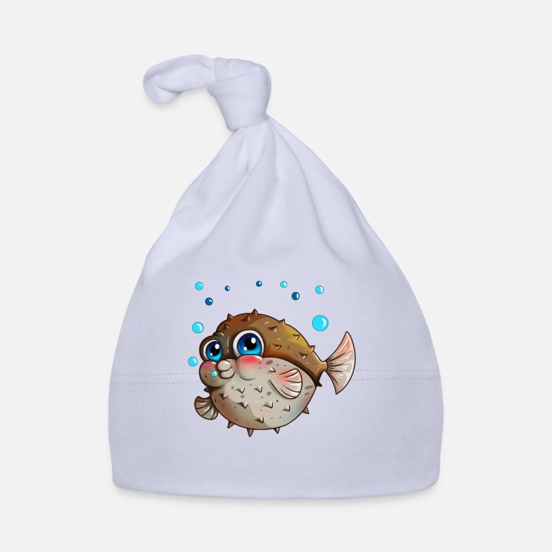 Puffer Fish avec Bubbles Angler Kids Gift Bonnet bio Bébé