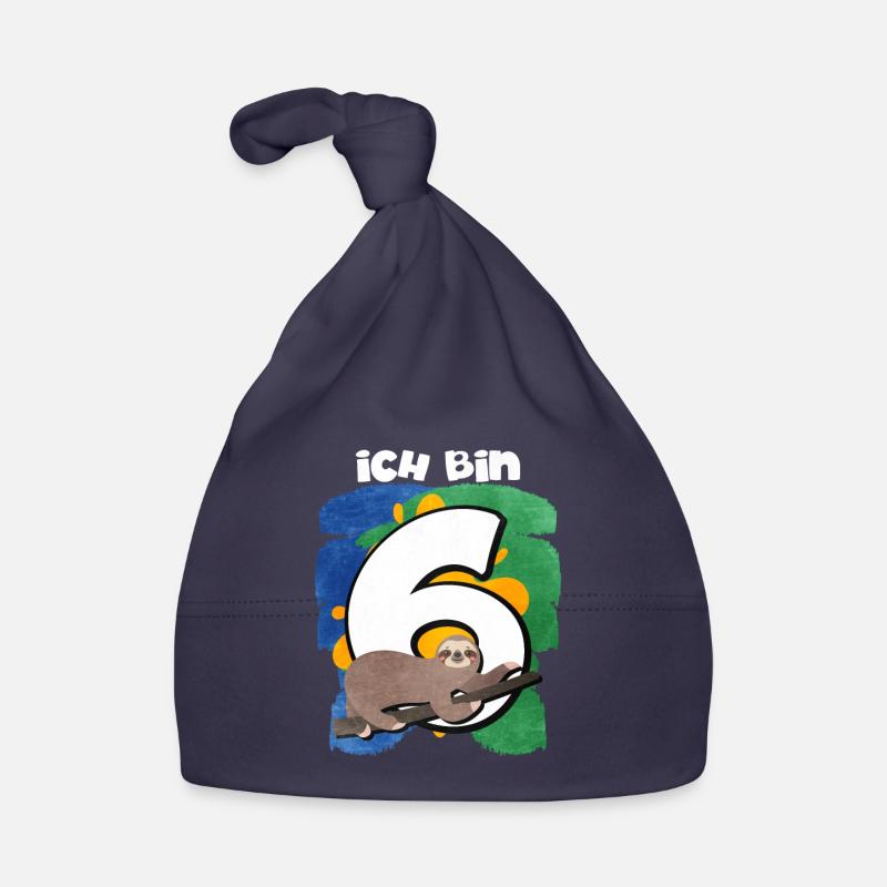 Ich Bin 6 Faultier Baby Bio-Mütze