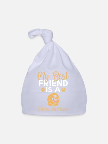 Golden Retriever Gifts - Organic Baby Cap - sky - Front