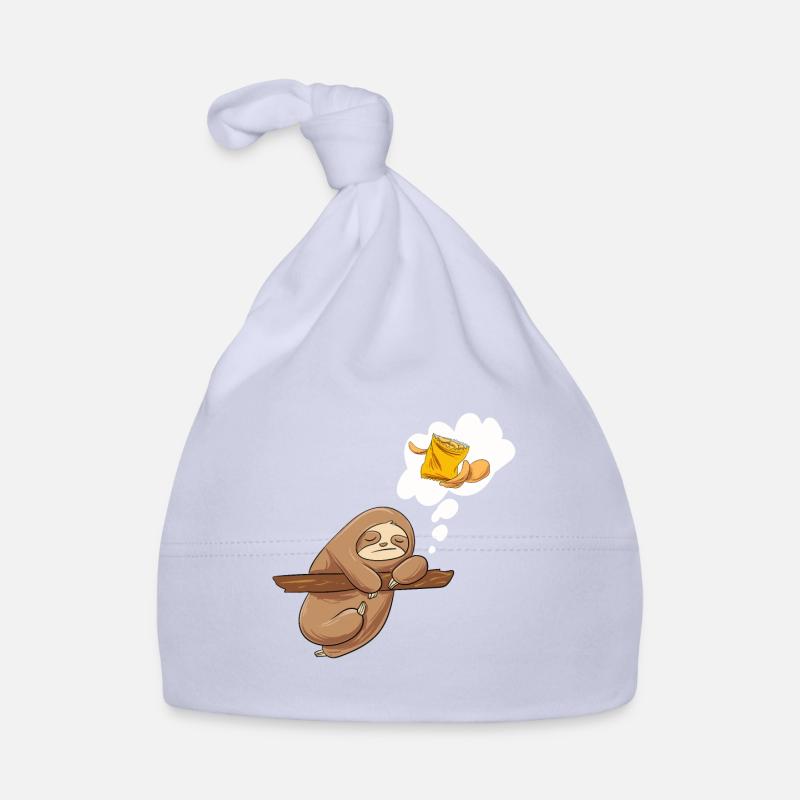 Chips Essen Snacks Süßigkeiten Geschenk - Baby Bio-Mütze - Sky
