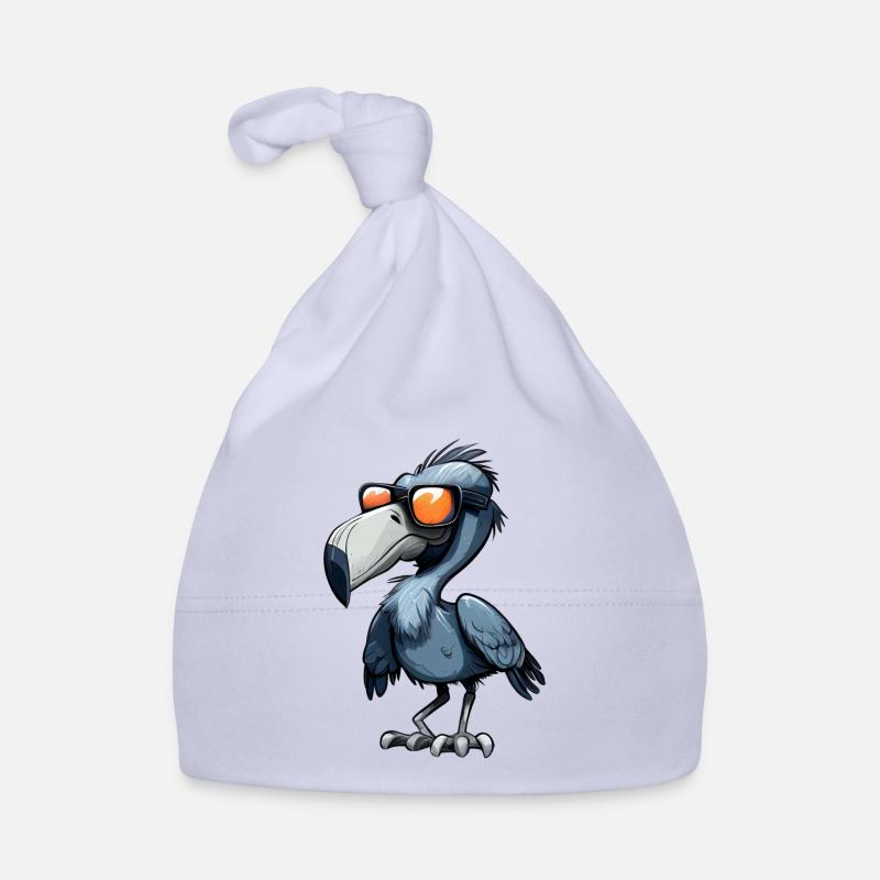 Shoebill with sunglasses Organic Baby Cap