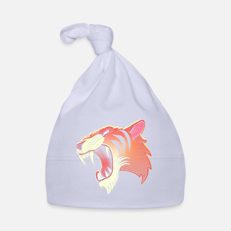Saber-toothed head comic Organic Baby Cap