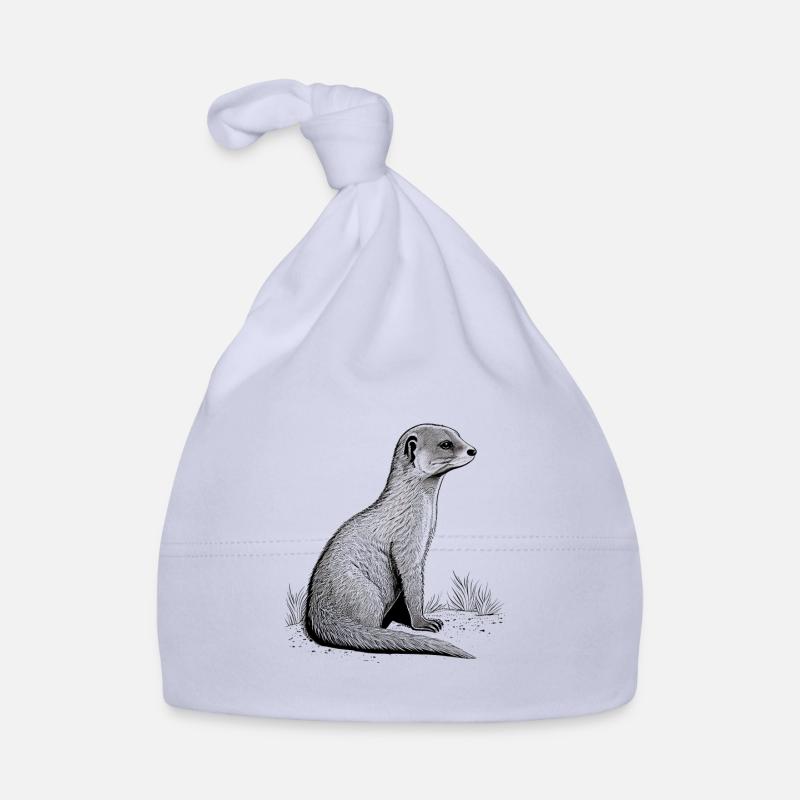 Mongoose Drawing Organic Baby Cap