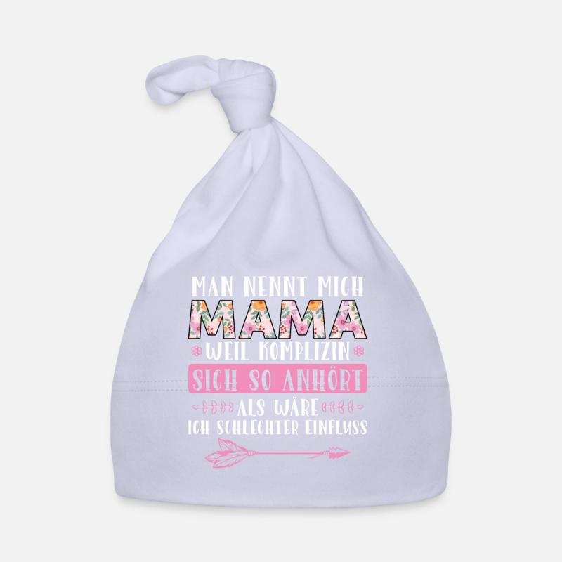 Mutter Mama Tochter Geschenk - Baby Bio-Mütze - Sky
