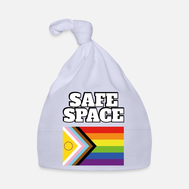 LGBTQ safe space inclusive pride flag Organic Baby Cap