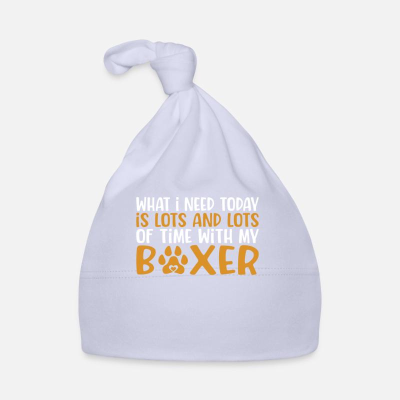 Cadeaux Boxer Dog - Bonnet bio Bébé - ciel
