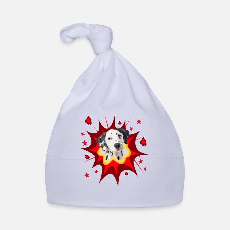 Comic Hund Design - Pow - Dalmatiner Baby Bio-Mütze