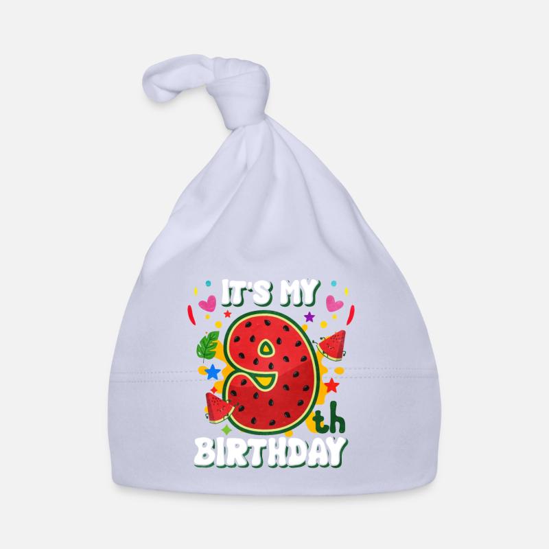 9 Geburtstag Wassermelone Sommer Geschenk Baby Bio-Mütze