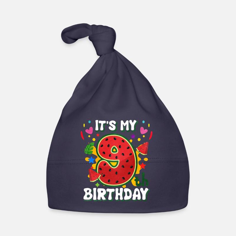 9 Anniversaire Pastèque Cadeau d’été Bonnet bio Bébé