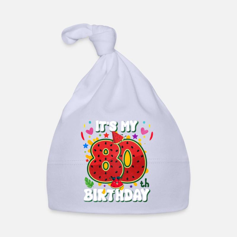 80e anniversaire de la pastèque Bonnet bio Bébé