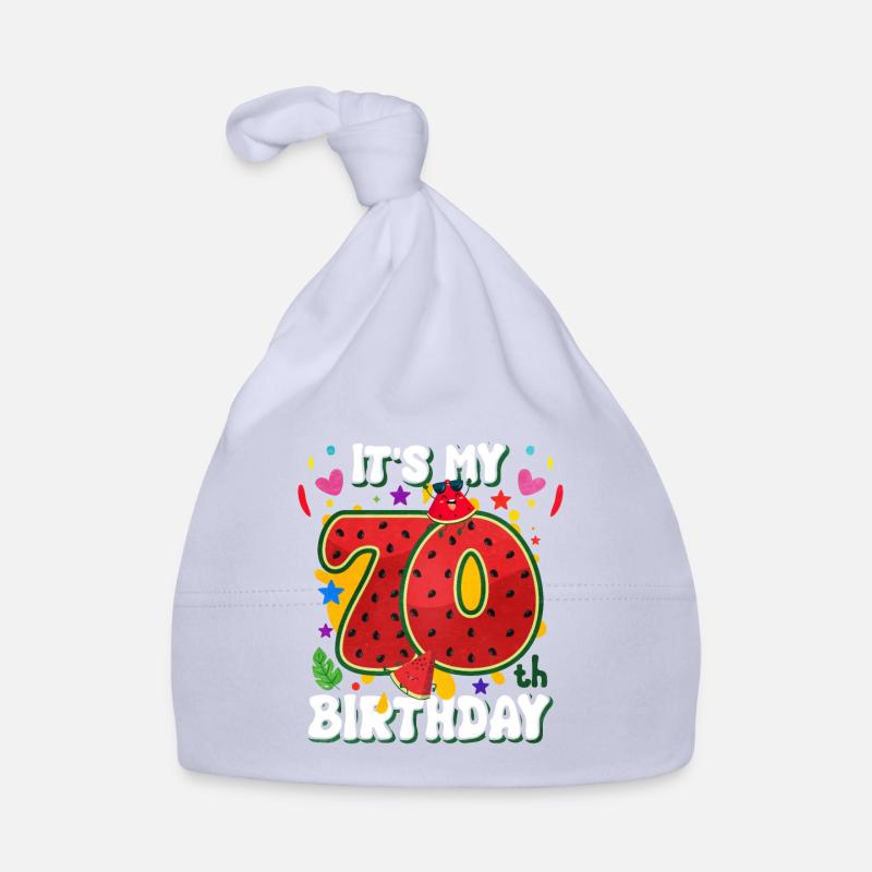 70th Birthday Watermelon Organic Baby Cap