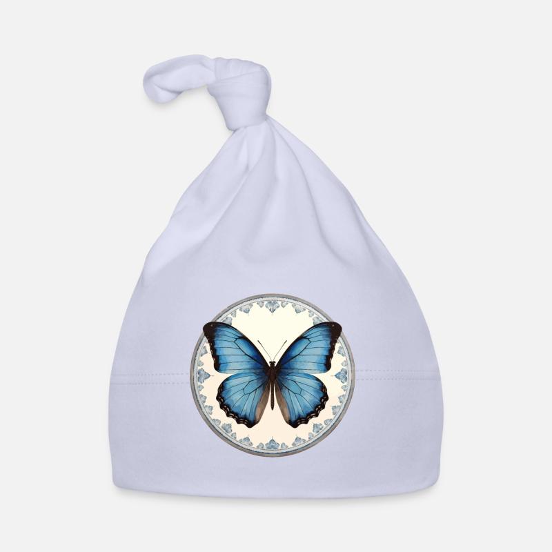 Blue Morpho Butterfly Organic Baby Cap