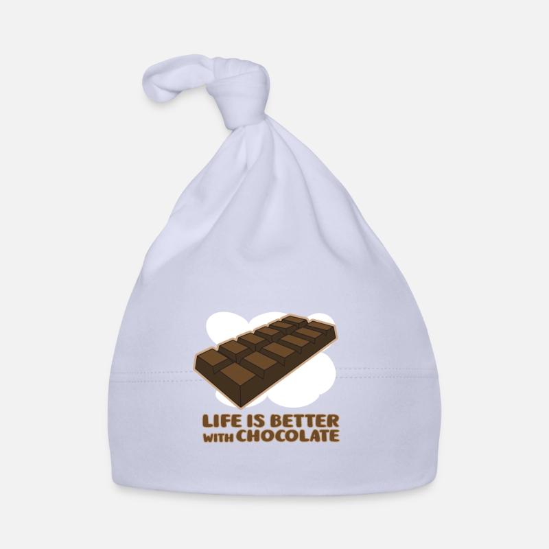 Chocolat - Bonnet bio Bébé - ciel