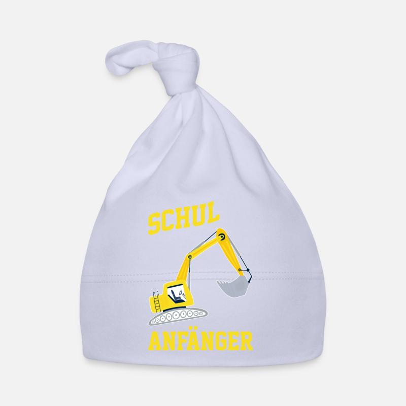 Schulkind Bagger Einschulung Geschenk - Baby Bio-Mütze - Sky