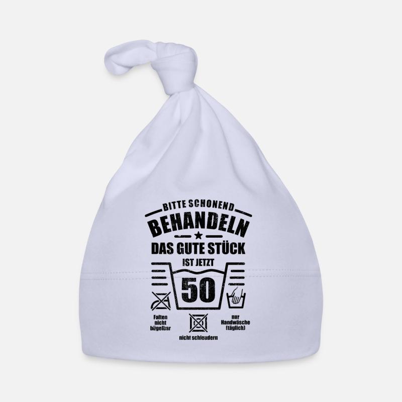 Schonend behandeln - 50. Geburtstag Geschenk Baby Bio-Mütze