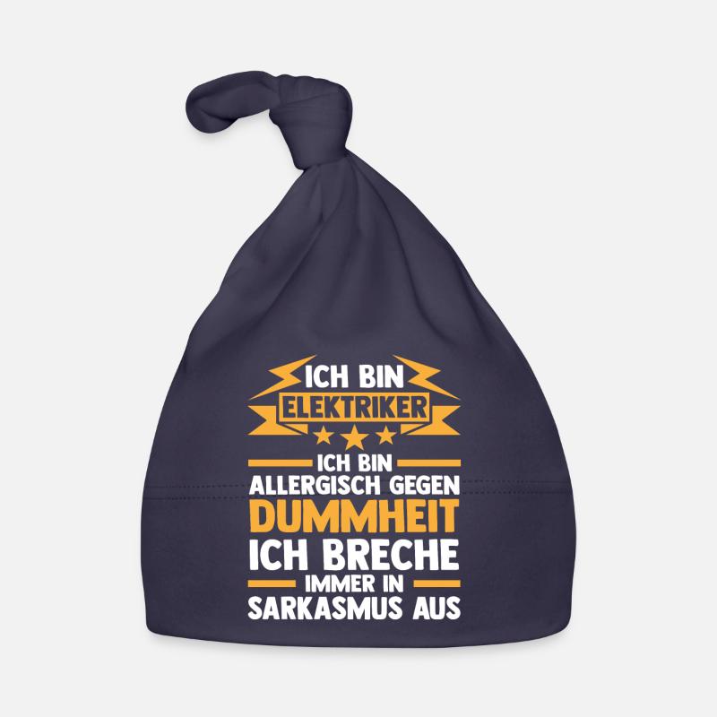 Elektriker Beruf Elektroarbeiter Geschenk Baby Bio-Mütze
