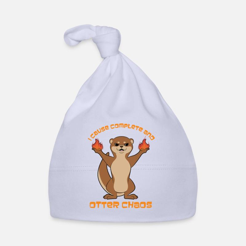 Loutre - Bonnet bio Bébé - ciel