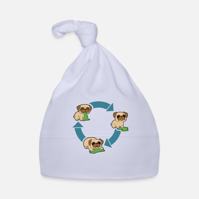 Mops Umweltschutz Baby Bio-Mütze
