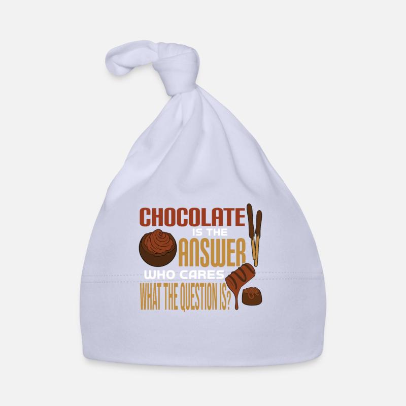 Le chocolat est la réponse Quelle était la question? Bonnet bio Bébé