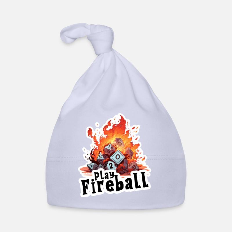 Exaggerated Fireball – Cube Chaos RPG Organic Baby Cap