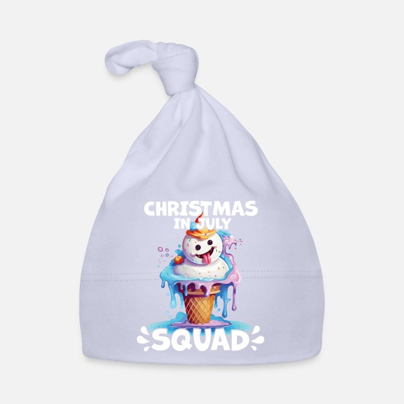 Weihnachten im Juli Schneemann-Eiscreme Baby Bio-Mütze