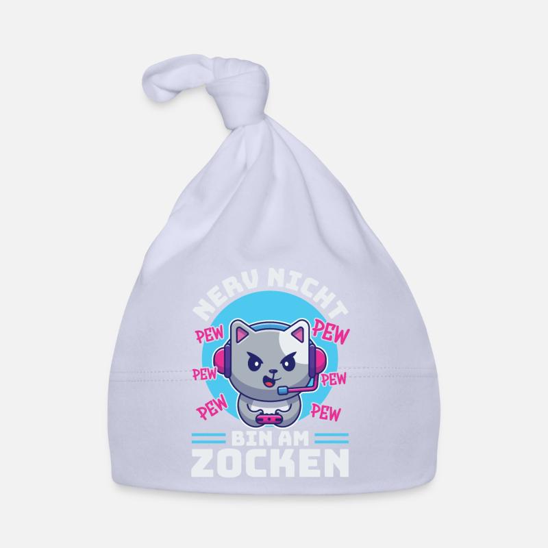 Gaming, Zocken, Videospiel, Grumpy Katze Gamer Baby Bio-Mütze