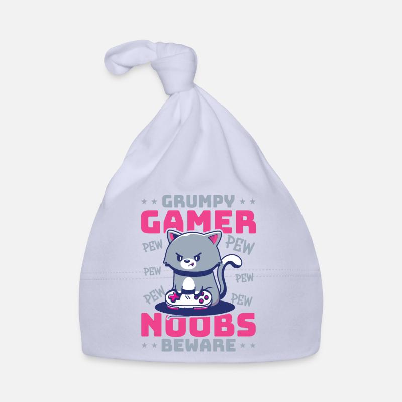 Gaming, Zocken, Videospiel, Grumpy Katze Gamer Baby Bio-Mütze