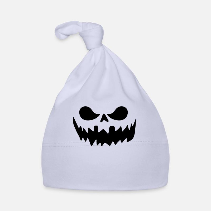 Effrayant Jack O’Lantern Pumpkin Face Halloween - Bonnet bio Bébé - ciel