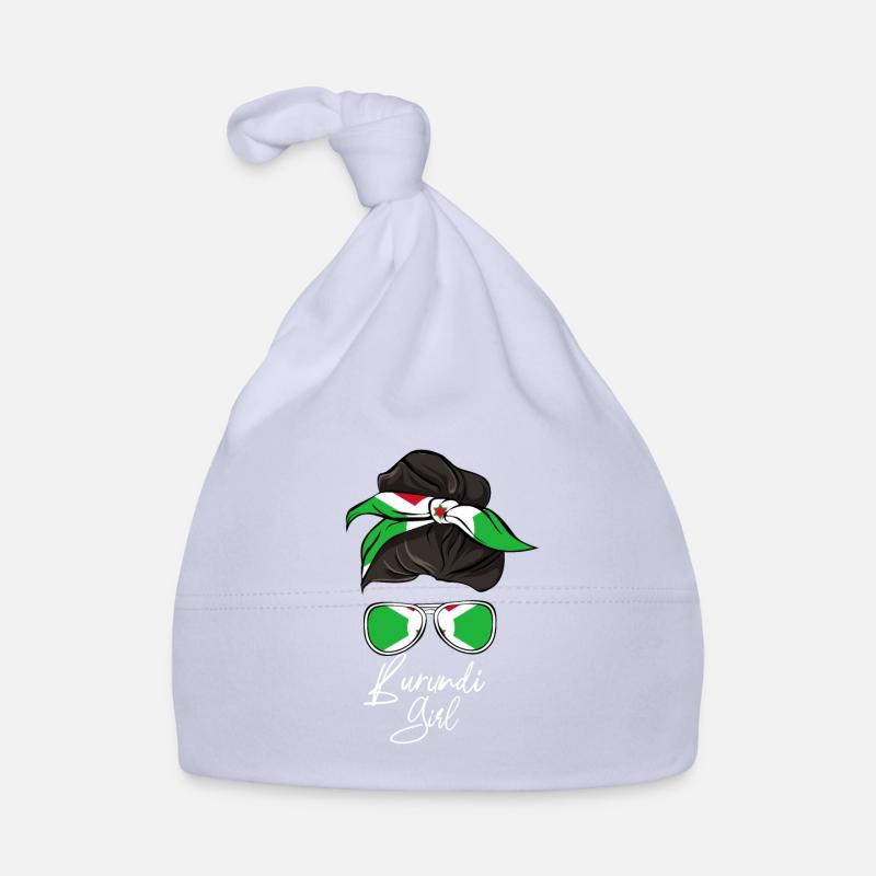 Burundi - Bonnet bio Bébé - ciel
