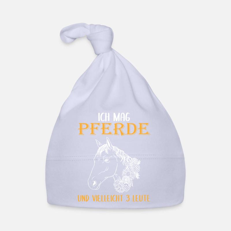 Ich mag Pferde und 3 Leute - Perfektes Geschenk Baby Bio-Mütze