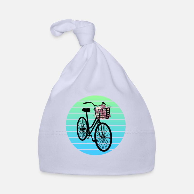Floral Embellished Bicycle Organic Baby Cap