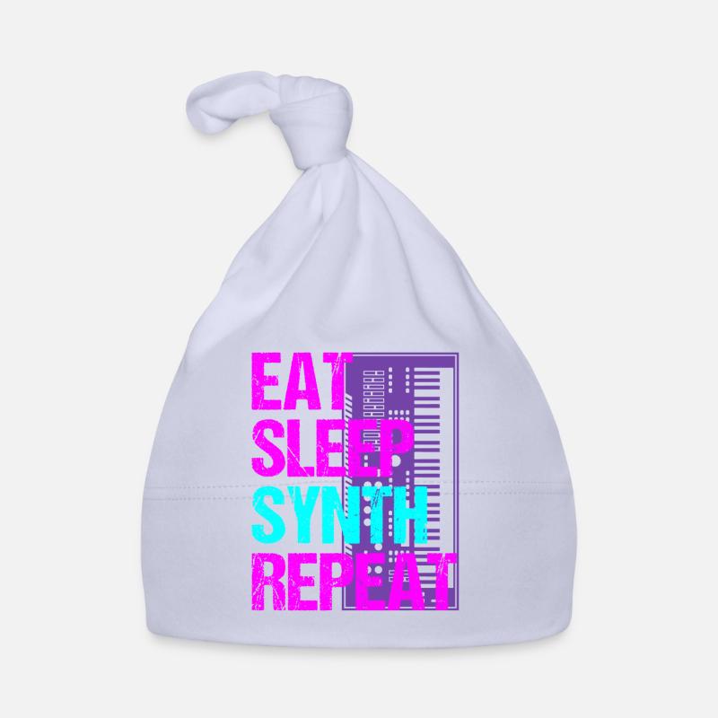 Eat Sleep Synth Repeat Musikzyklus Geschenk Baby Bio-Mütze