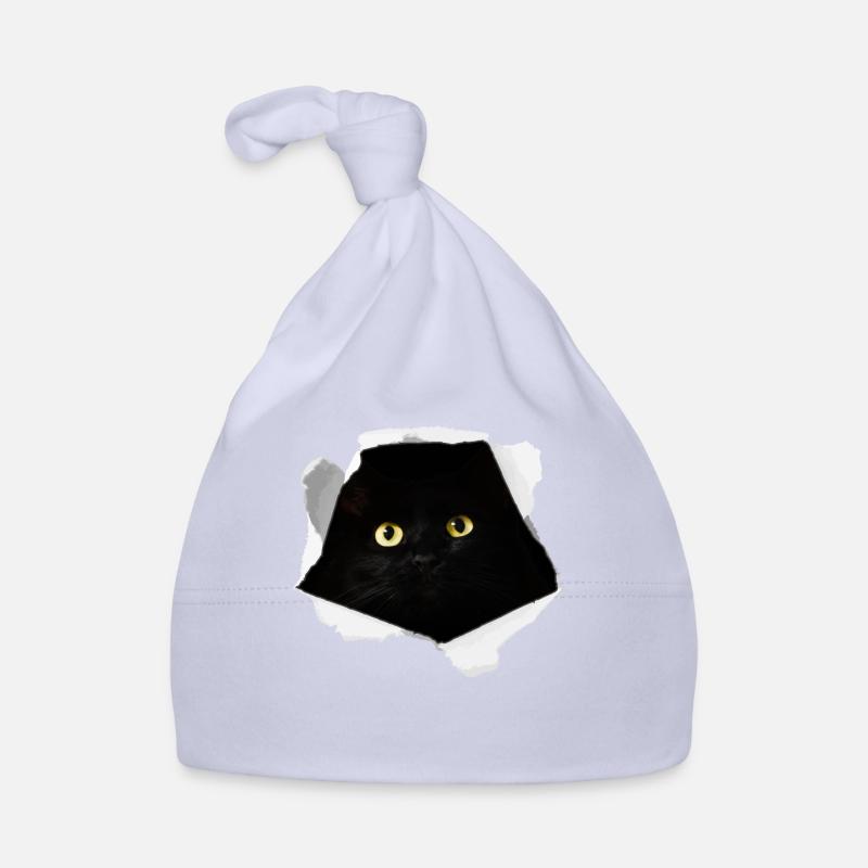 Black Cat Cardboard Adventure Gift Organic Baby Cap