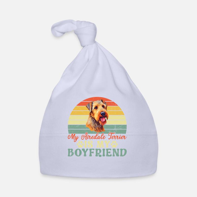 Cadeaux Airedale Terrier Bonnet bio Bébé
