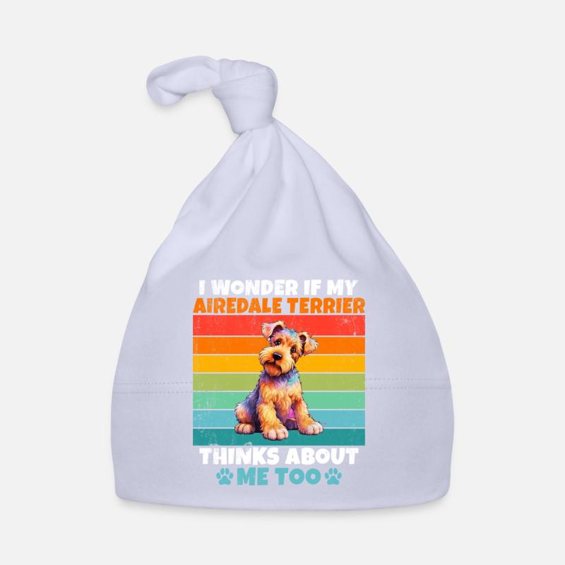 Cadeaux Airedale Terrier Bonnet bio Bébé