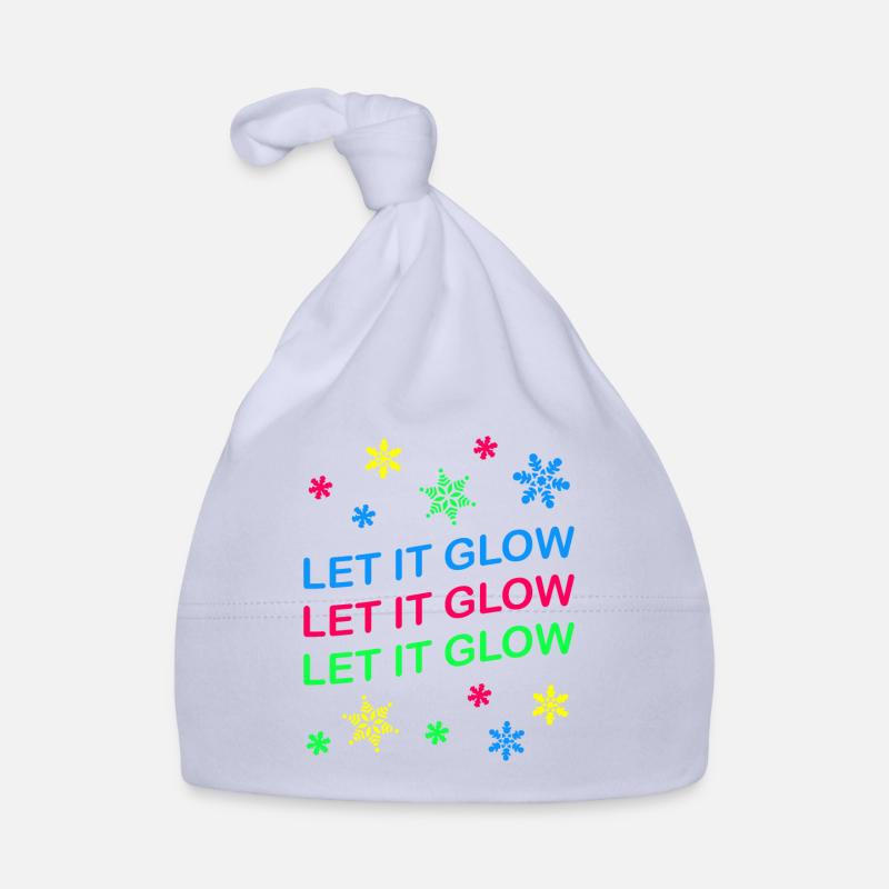 Let it Glow Colorful Snowflakes Festive Organic Baby Cap