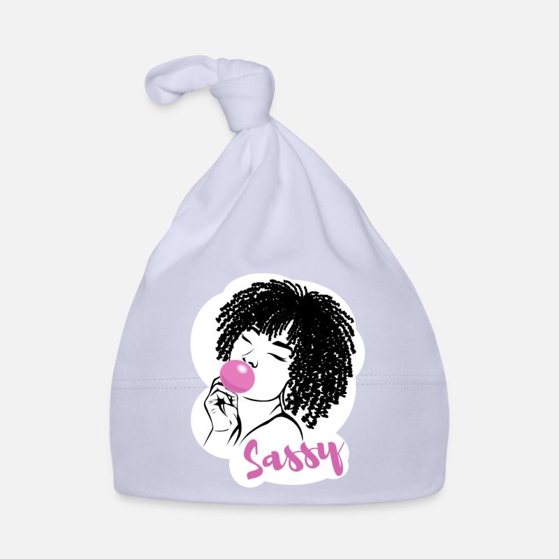 Sassy Chic with Afro Charm Organic Baby Cap