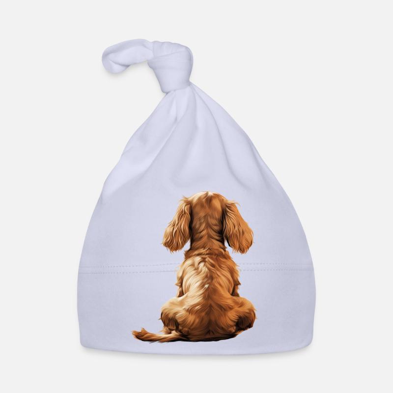 Cocker Épagneul - Bonnet bio Bébé - ciel