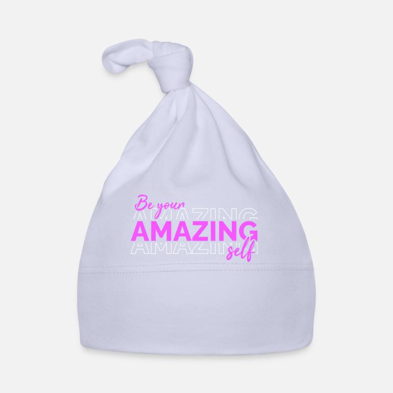 Soyez vous-même ! Confiance en soi, pensée positive, motivation - Bonnet bio Bébé - ciel