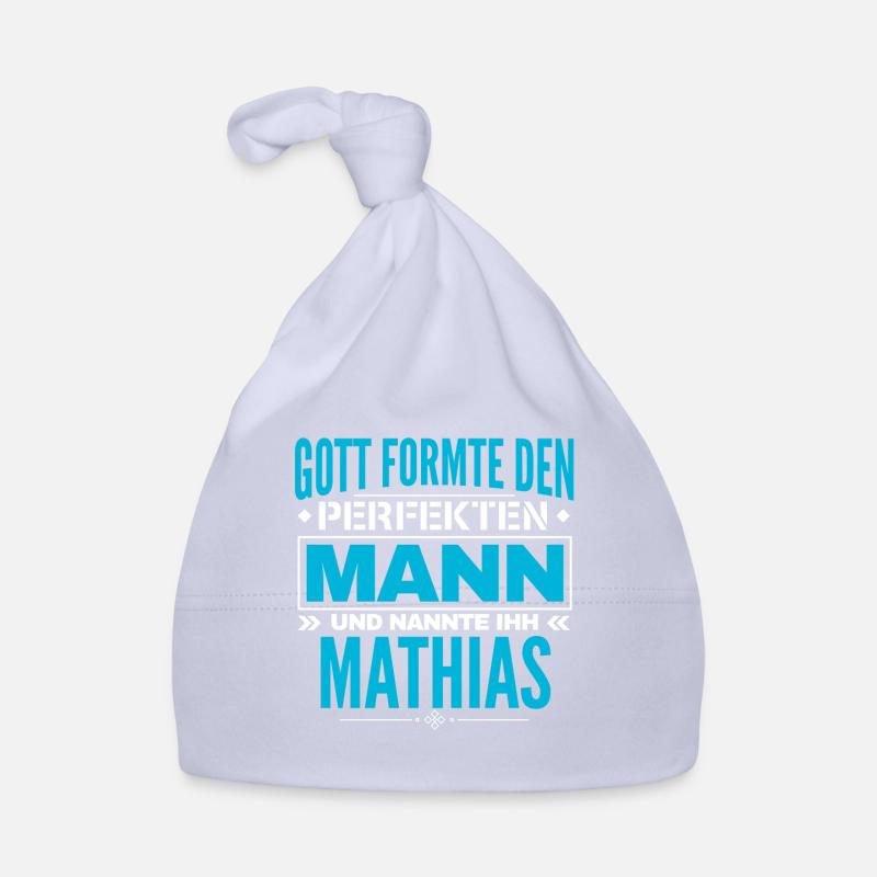 Mathias Name Design Baby Bio-Mütze