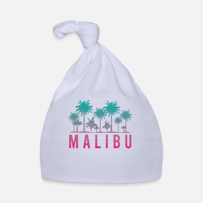 Malibu Palm Trees Silhouette Summer Flair Organic Baby Cap