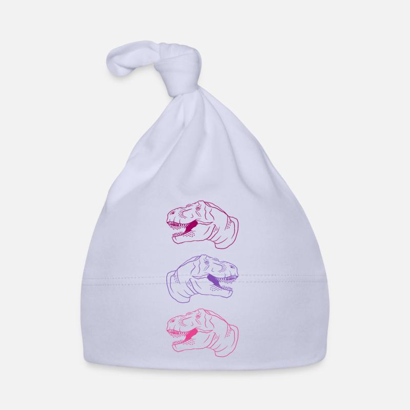 T-Rex Trio Neon Style Cool Gift Idea Organic Baby Cap