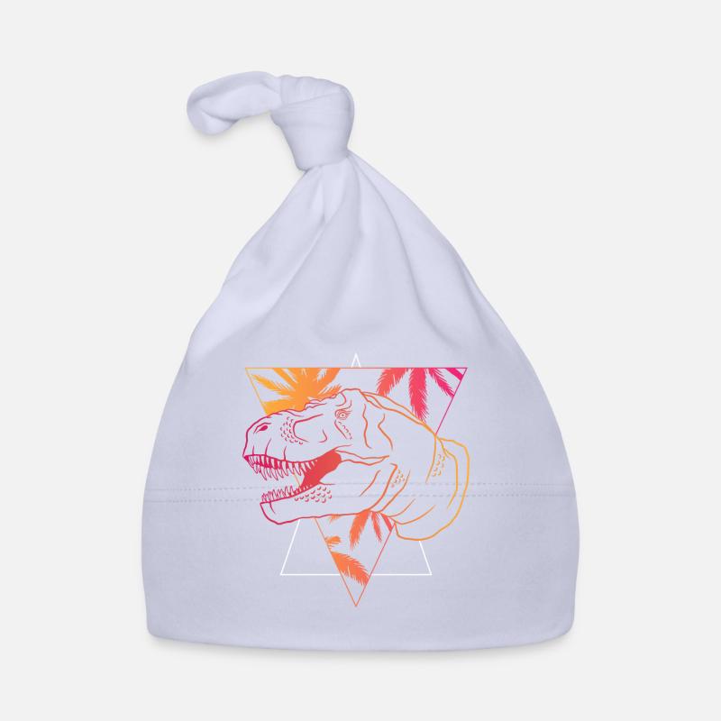 T-Rex Neon Triangle Artwork Gift Organic Baby Cap