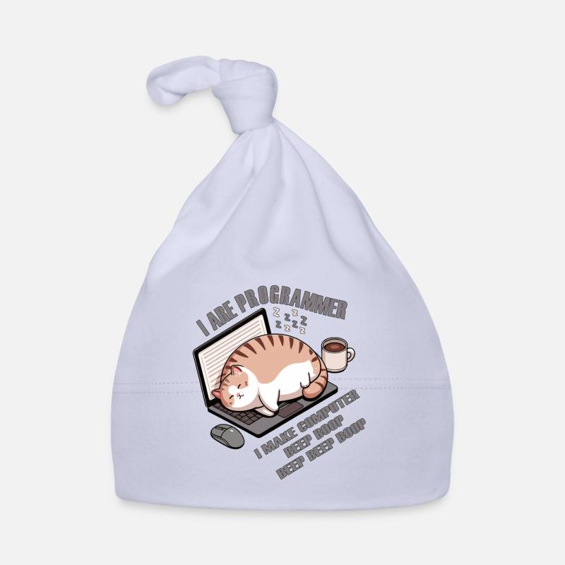 Ich bin Programmierer, fette schlafende Katze Baby Bio-Mütze