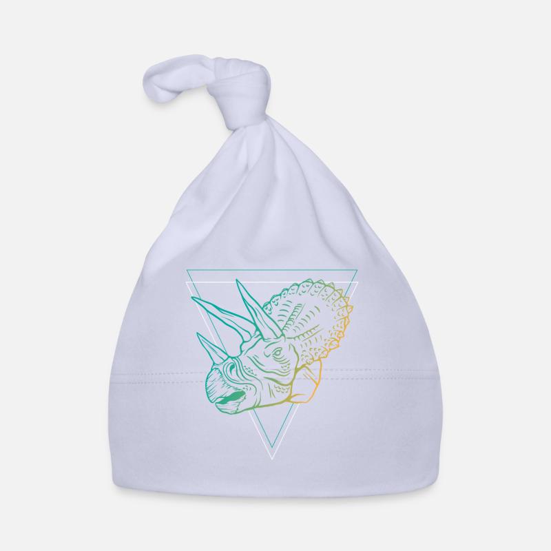 Geometrischer Triceratops Kunst Deko Stil Baby Bio-Mütze