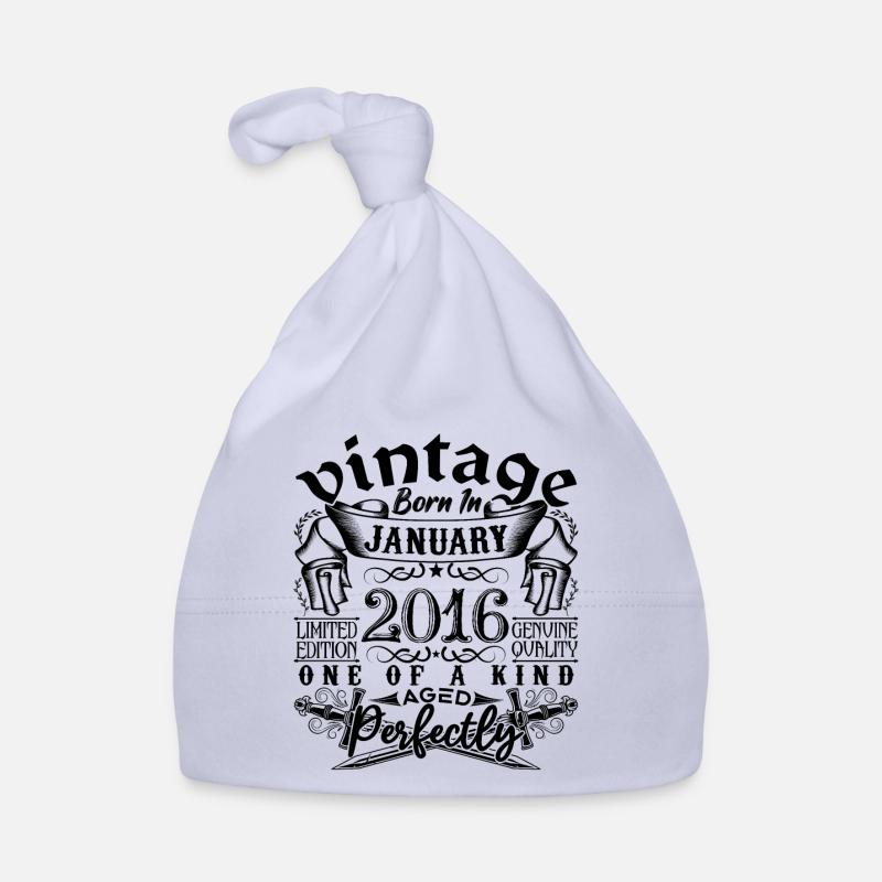 Anniversaire 2016 Janvier 2016 né en Janvier Bonnet bio Bébé