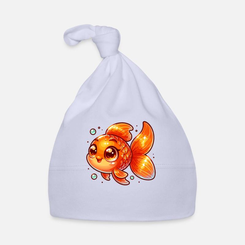 Illustration mignonne de poisson rouge Bonnet bio Bébé
