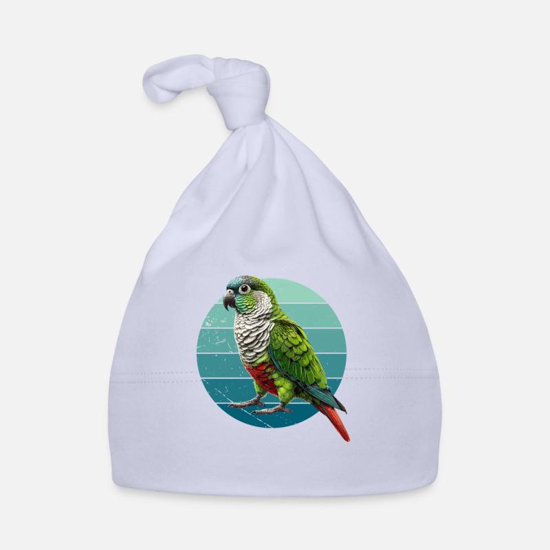 Conure à joues vertes Illustration Conure perroquet Bonnet bio Bébé