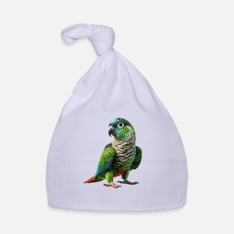 Green Cheeked Conure Drawing Conure Parrot Organic Baby Cap