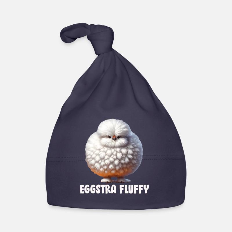Fluffy Chickens Blague de poulet soyeux Bonnet bio Bébé
